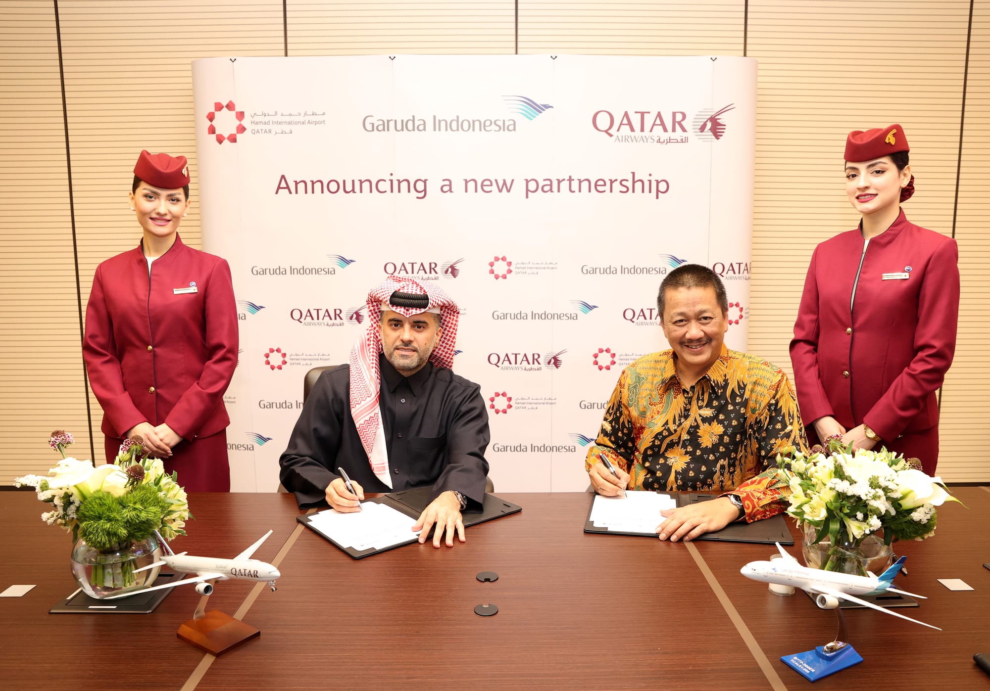 Qatar Airways’ Codeshare Partner, Garuda Indonesia, Announces a New Route to Doha through its Hub, Hamad International Airport