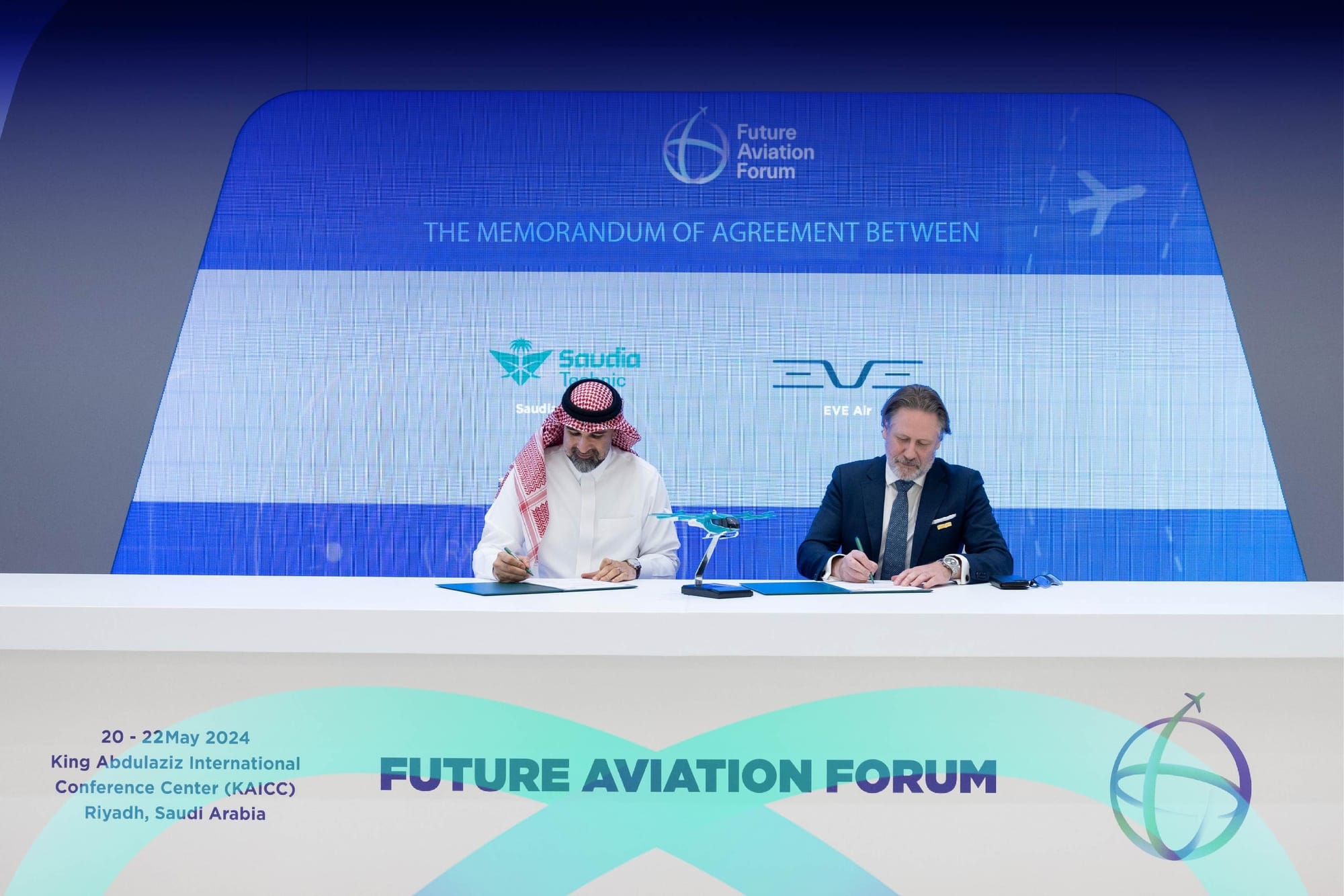 Eve Air Mobility and Saudia Technic Sign MOA to Explore MRO Activities and eVTOL Reassembly in Saudi Arabia