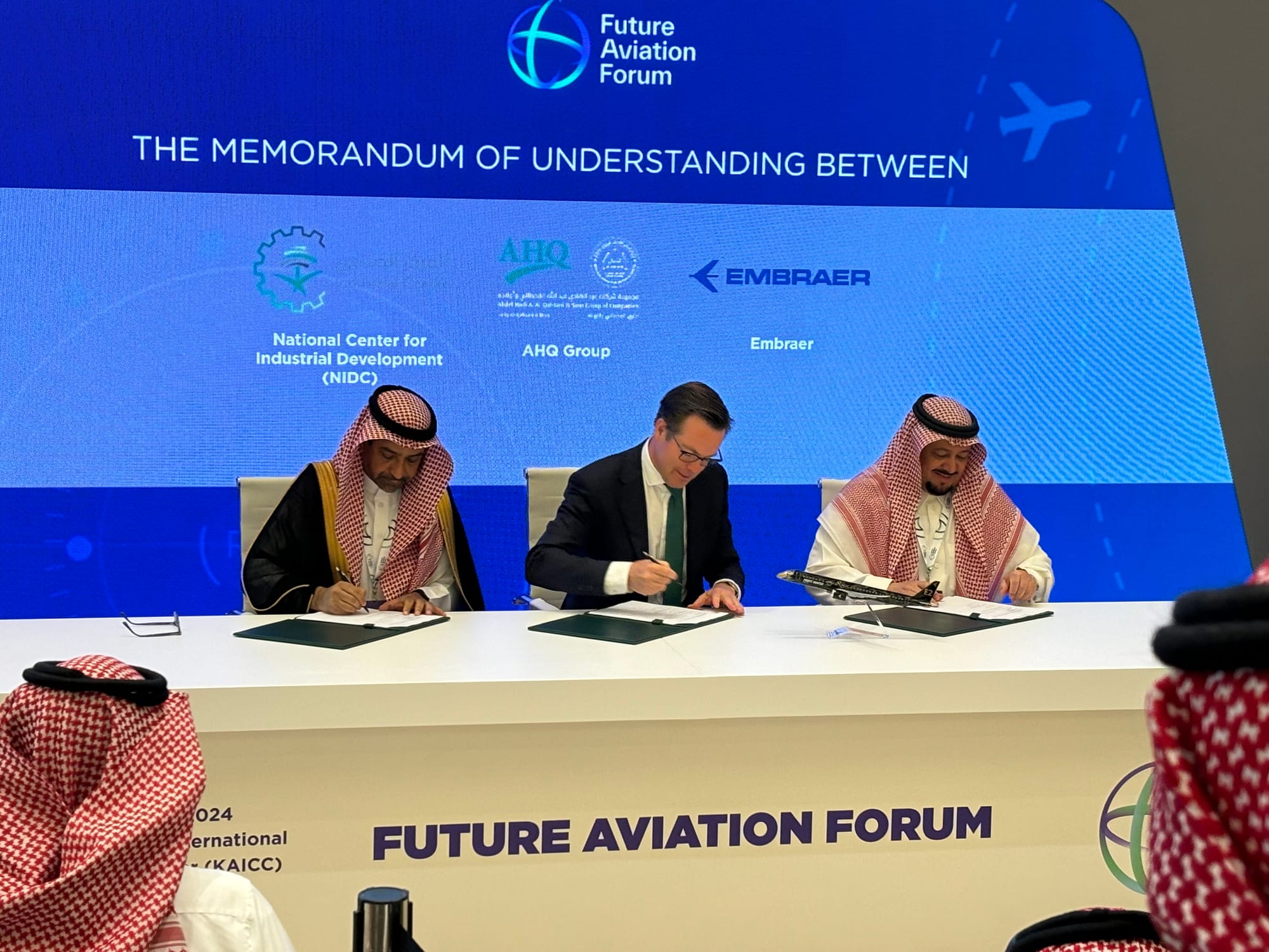 NIDC, AHQ Group and Embraer to cooperate in the development of aerospace ecosystem in the Kingdom of Saudi Arabia